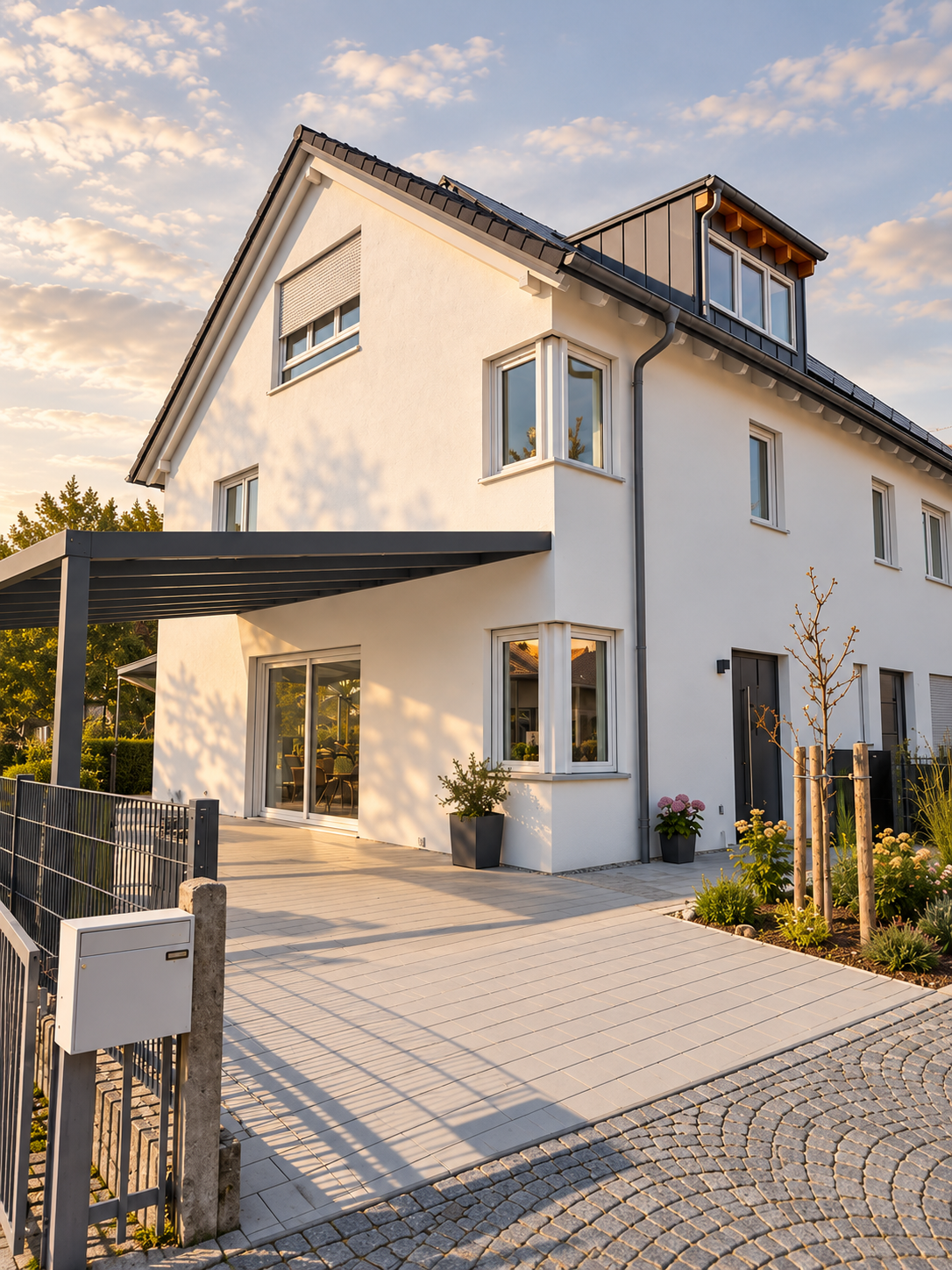 Prada Bau Doppelhaus Geltendorf Hochformat